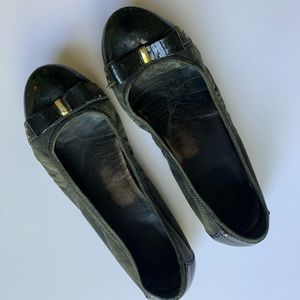 Cole Haan Nike Air black ballet bow flat